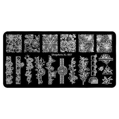 IRISK Трафарет для стемпинга металлический 6x12 см. П557-11 (126) Shop Ants XL-007