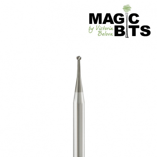 Magic Bits Твердосплавная фреза Шар с продольно-поперечными насечками 0,8 мм.