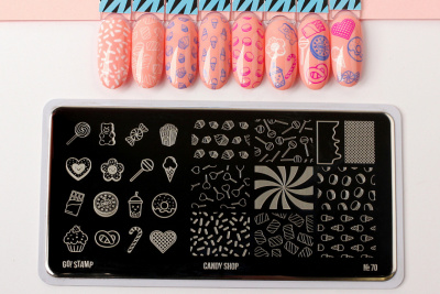 Go Stamp Пластина для стемпинга 070 Candy Shop