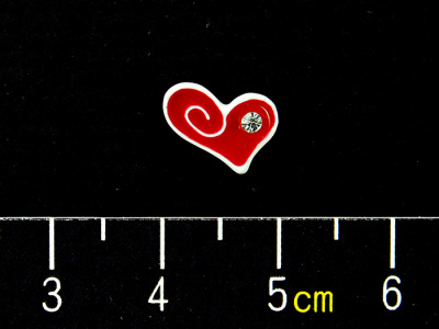 3D украшения Сердце красное (Y1NO185B) 5 шт./набор