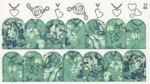 Комбинированный водный слайдер дизайн (полноцветная печать+фольга) 77-85