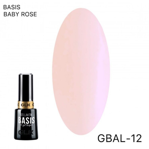 GELLAKTIK BASIS BABY ROSE бледно-розовое базовое покрытие для гель-лака GBABR-12 12 мл.