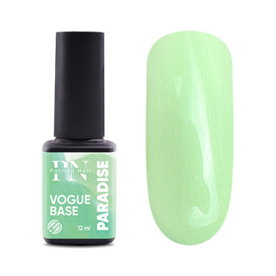 Patrisa Nail VOGUE base Paradise салатовая база с микроблеском 12 мл. B551 Patrisa Nail VOGUE base Paradise салатовая база с микроблеском 12 мл. B551