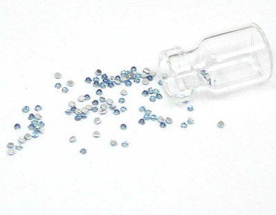 Стразы - Круглые, голубые 1,2 мм. (Y1CL20B) - 100 шт./пузырек