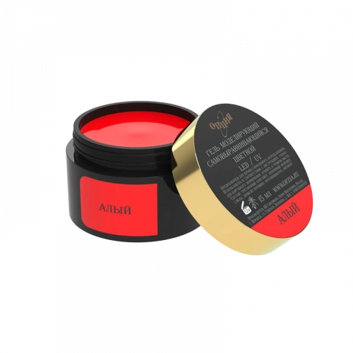 Опция Гель моделирующий самовыравнивающийся цветной Алый 15 мл.