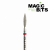 Magic Bits Алмазная фреза Пламя 2,1 мм. ОСТРЫЙ кончик Натуральный алмаз Мягкая