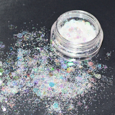 Камифубуки радужные прозрачные (микс ассорти) К65 5 гр. NE60