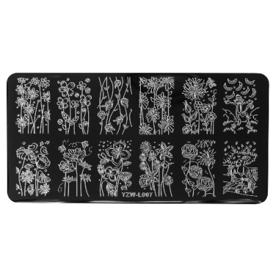 IRISK Трафарет для стемпинга металлический 6x12 см. П557-11 (196) YZW L007