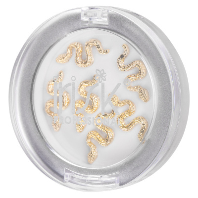 IRISK Декор для объемного дизайна в баночке 003 Змея золото 6 шт.