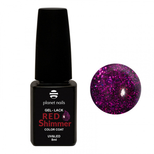 Planet Nails Гель-лак Red Shimmer 835 8 мл.