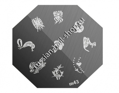 Трафарет с шаблонами для стемпинга (m43)