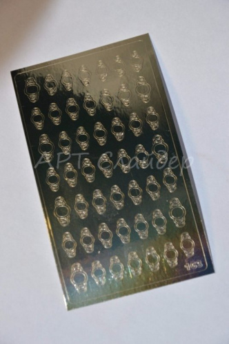 Металлизированные наклейки для ногтей 163 цвет золото