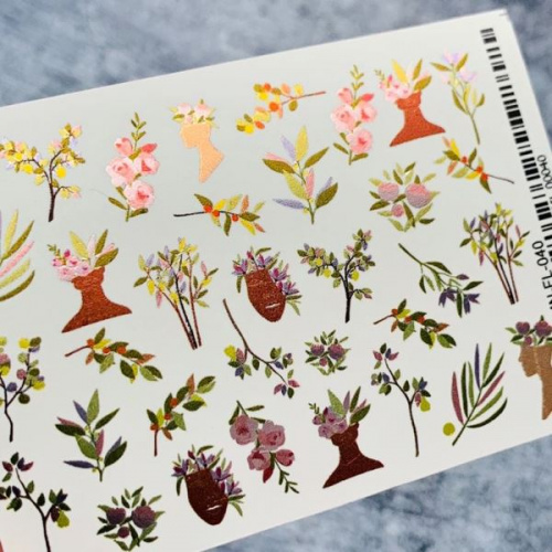 2D Фольгированный слайдер-дизайн MilliArt Nails MN-FL-040