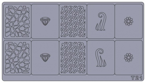 Трафареты для аэрографии на ногтях T21