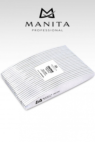 MANITA Professional Пилка для ногтей Лодка 180/240 грит 17,7 см.