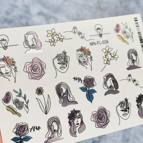 2D Фольгированный слайдер-дизайн MilliArt Nails MN-FL-039