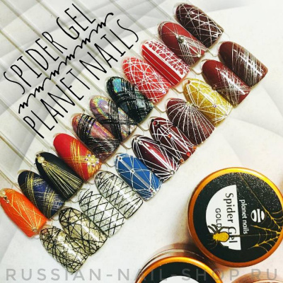 Planet Nails Гель-паутинка Spider Gel черная 5 г. 11291