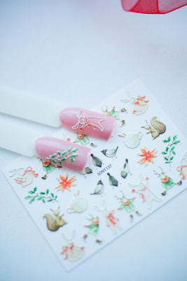 MALGRAT Nails 3D Слайдер-дизайн ОБЪЕМНЫЕ 3D СЛАЙДЕРЫ 3D Новый год 3DNY137