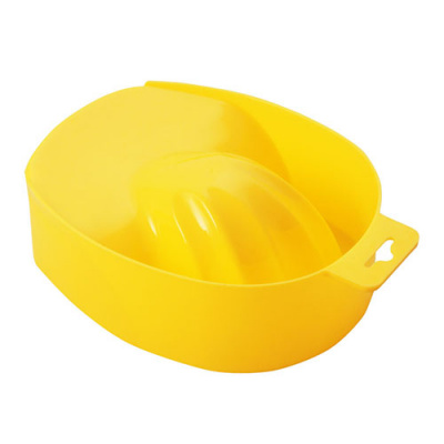 Ванночка маникюрная с углублением желтая 19012
