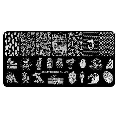 IRISK Трафарет для стемпинга металлический 6x12 см. П557-11 (139) BeautyBigBang XL-002