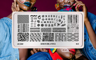 Go Stamp Пластина для стемпинга 032 Safari