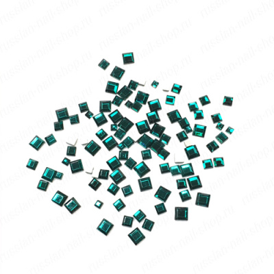 Дизайн Стразы квадраты микс 9 Темно-зеленые DSSGM-09