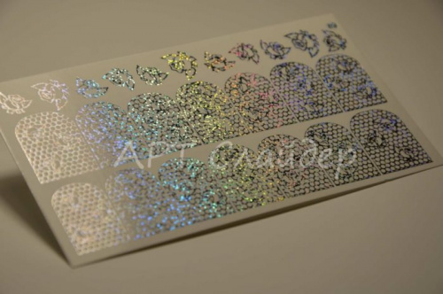 Слайдер дизайн фольгированный 89 серебро песок