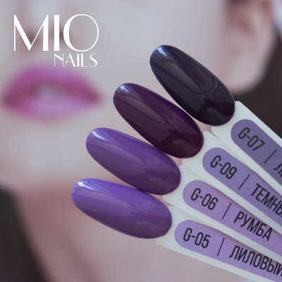MIO Nails Гель-лак Основная палитра G-09 Темный пурпур 8 мл.