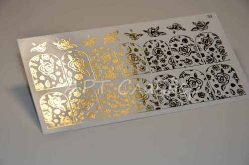 Слайдер дизайн фольгированный 52 золото