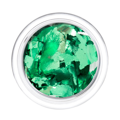 IRISK Фольга отрывная цветная Поталь в баночке 007 зеленая