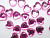 Стразы - Сердце, розовые 6 мм. (Y1CL85B) 50 шт./банка