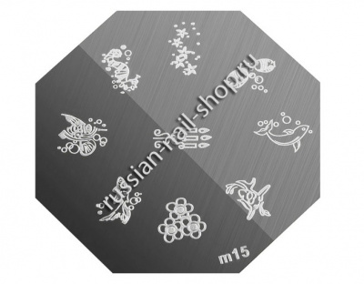 Трафарет с шаблонами для стемпинга (m15)