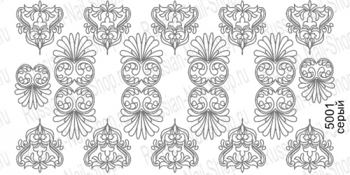 Нейлкруст - трафарет-слайдер 5001 серый