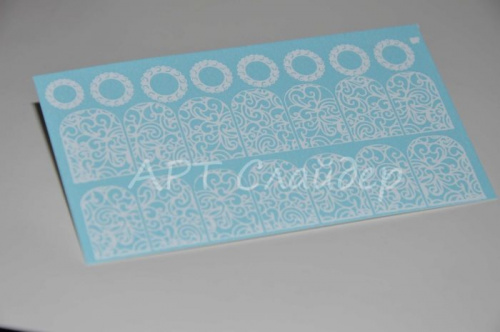 Слайдер дизайн фольгированный 67 белый