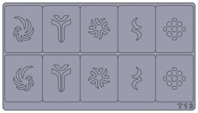 Трафареты для аэрографии на ногтях T13