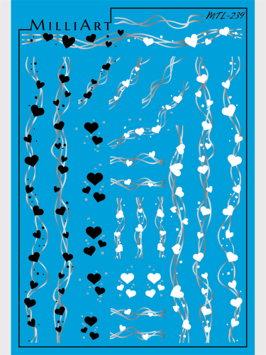 Слайдер-дизайн MilliArt Nails Металл MTL-239