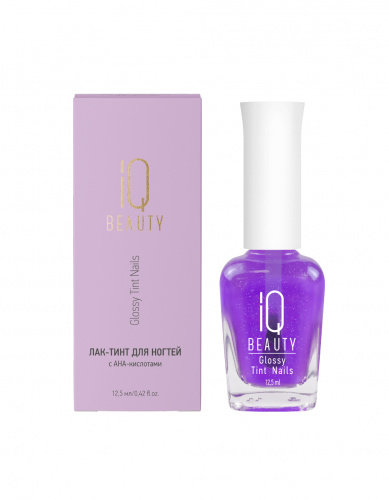 IQ Beauty Лак-тинт с AHA-кислотами Glossy Tint Nails 03 Lilac Glow 12,5 мл.