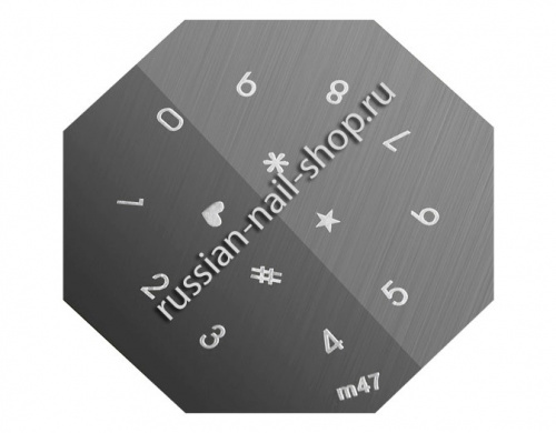 Трафарет с шаблонами для стемпинга (m47)