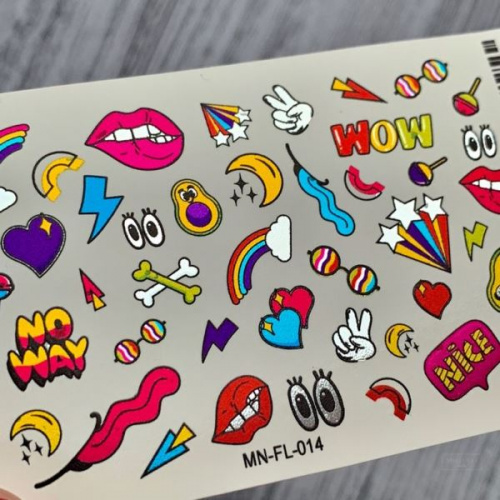 2D Фольгированный слайдер-дизайн MilliArt Nails MN-FL-014