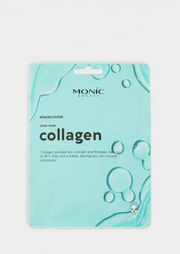 Monic Beauty Маска для лица тканевая Коллаген Skin Code Collagen 25 мл.