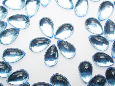 Стразы - Капля, голубые 5 х 8 мм. (Y1CL73B) 50 шт./банка