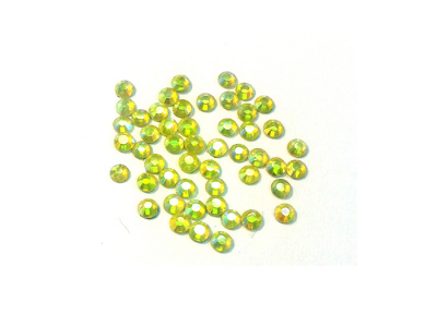 Стразы JessNail стекло ss4-2 мм./150 шт. Голография-Желтый