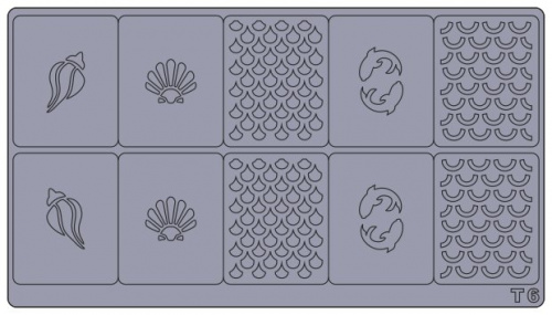 Трафареты для аэрографии на ногтях T6(A4)