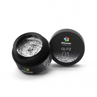 Bloom Гель GLITZ №01 (серебро) 5 мл.