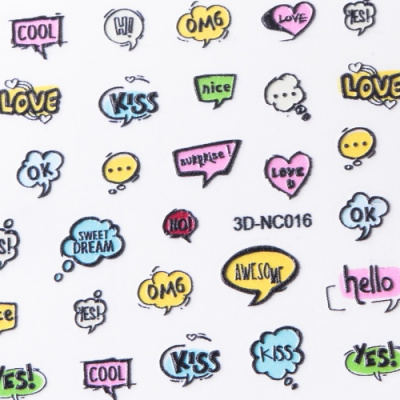 IRISK 3Д-Стикер на клеевой основе Д301-11 (008) NC016 IRISK 3Д-Стикер на клеевой основе Д301-11 (008) NC016