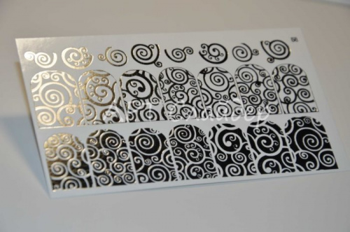 Слайдер дизайн фольгированный 58 серебро