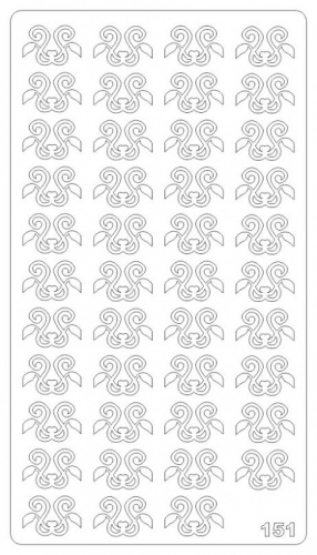 Металлизированные наклейки для ногтей 151 цвет серебро