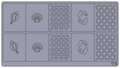 Трафареты для аэрографии на ногтях T6(A4)