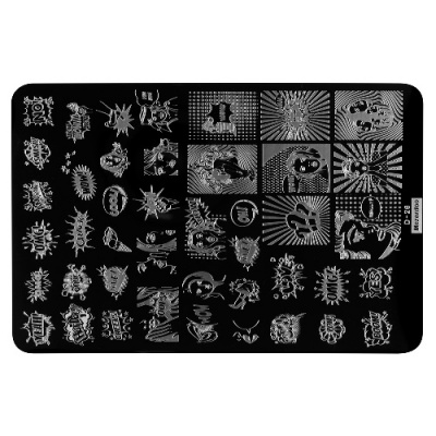 IRISK Трафарет для стемпинга металлический 9,5x14,5 см. П557-18 (028) Mezerdoo D-26