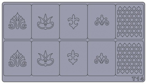 Трафареты для аэрографии на ногтях T14(A9)